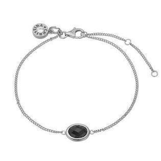 Christina Black Onyx kæde med facetteret sort onyx, model 601-S03 køb det billigst hos Guldsmykket.dk her